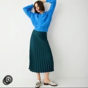 NWT J. Crew Gwyenth Pleated Slip Skirt